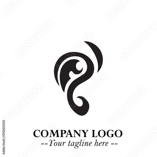 Modern Ear Logo Symbol with Minimalist Line Art Style and Elegant Professional Design

