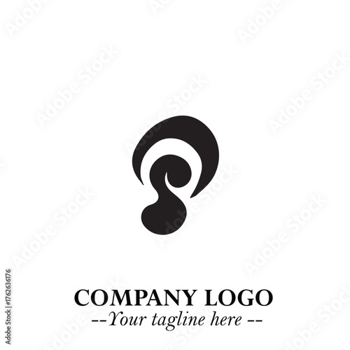 Modern Ear Logo Symbol with Minimalist Line Art Style and Elegant Professional Design
