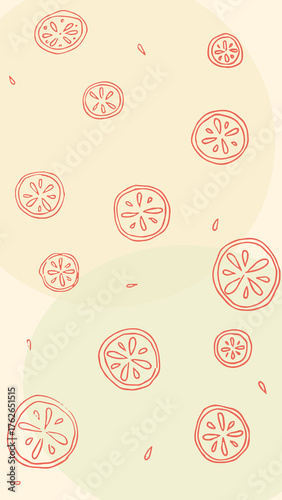 Lemon drawing background pattern