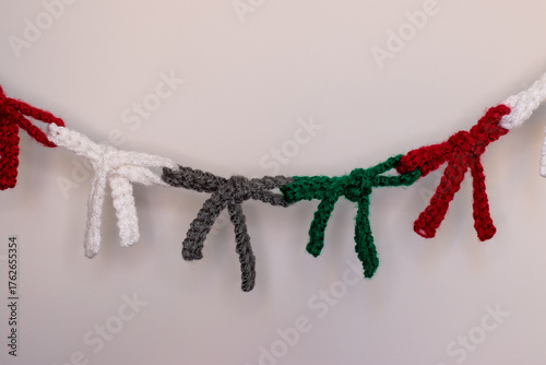Christmas bow garland 