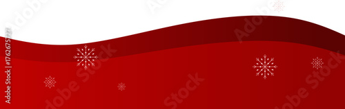 Christmas Wave Footer with Snowflake