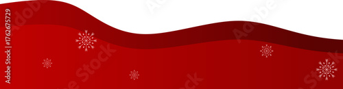 Christmas Wave Footer with Snowflake