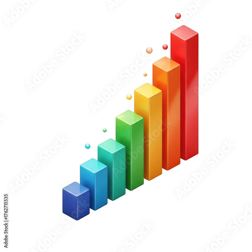 Colorful bar chart shows upward trend growth and financial progress transparent background Free Download Colorful bar chart shows upward trend growth and financial progress transparent background - GFXLoad