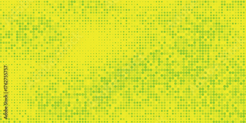 Dots halftone green color pattern gradient texture with technology digital background. Dots pop art comics with nature graphic design