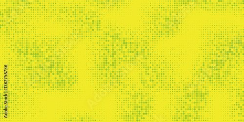 Dots halftone green color pattern gradient texture with technology digital background. Dots pop art comics with nature graphic design
