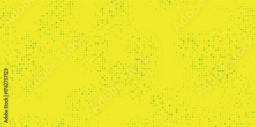 Dots halftone green color pattern gradient texture with technology digital background. Dots pop art comics with nature graphic design
