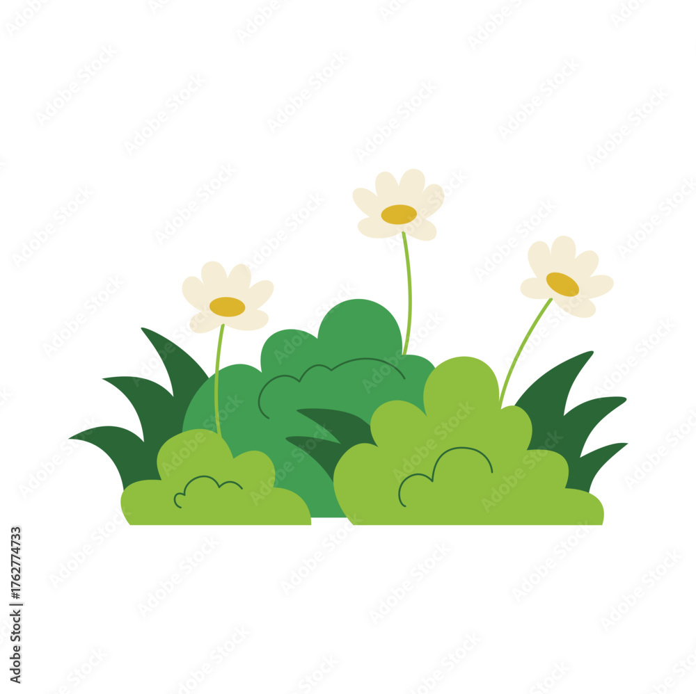 Obraz premium Green Grass Vector Illustration