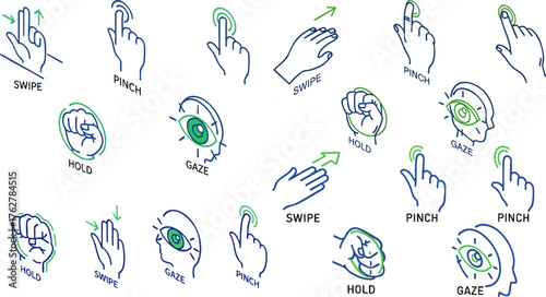 Pixelated hand gestures showcase digital interaction