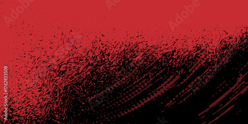 Grunge texture effect background. Distressed rough dark abstract textured. Black isolated on red.vector.eps 10