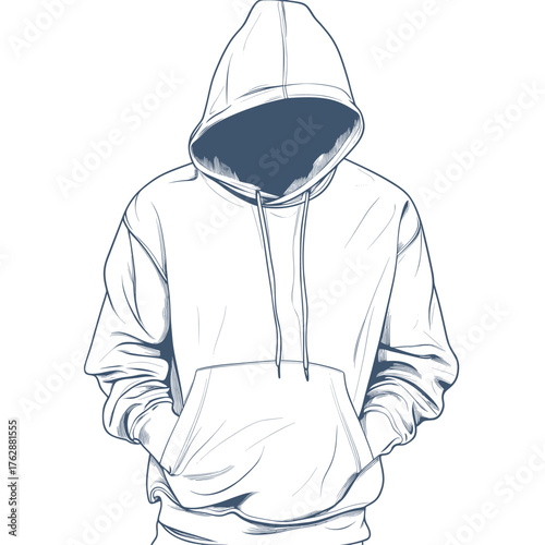 flat modern design illustration of casual graphic hoodie