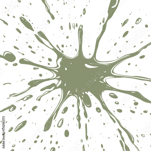 line art minimal vector illustration of symmetrical splash pattern