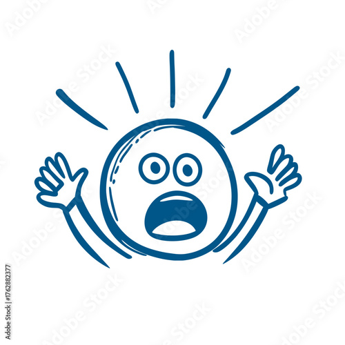 minimal outline vector illustration of malware alert notification
