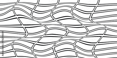 simple black rectangular grid line wave pattern for banner poster background.