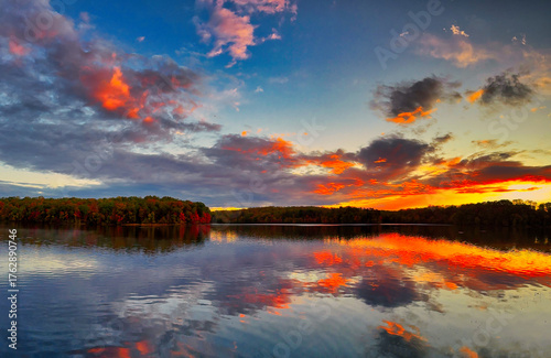 Colorful fall (autumn) scene