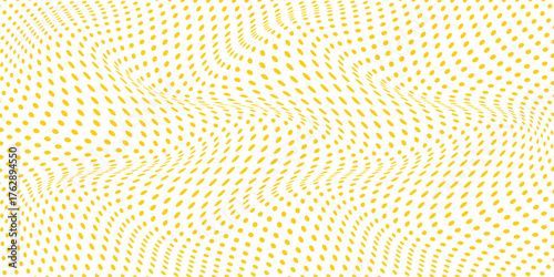 simple yellow polka dot wave pattern for banner poster background.