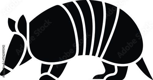 Armadillo Silhouette Armored Mammal Animal