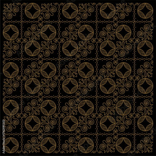 Traditional cloth with beautiful patterns. Modern Indonesian batik motif vector.
