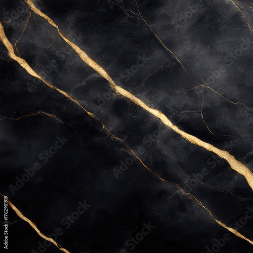 A modern, luxury background, black marble with gold veins, high resolution