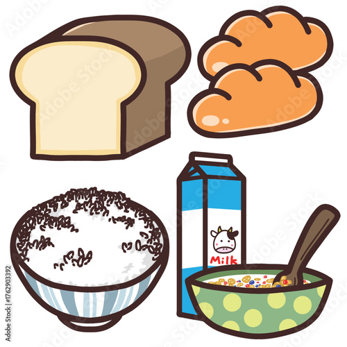 朝ごはんの主食いろいろセット