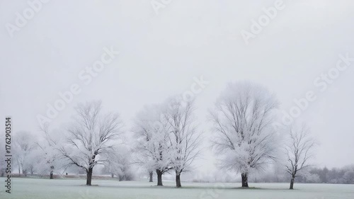 Wallpaper Mural Serene Winter Landscape with FrostCovered Trees. Torontodigital.ca