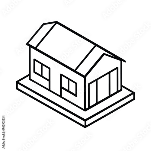 vector illustration of a house art design icon logo
