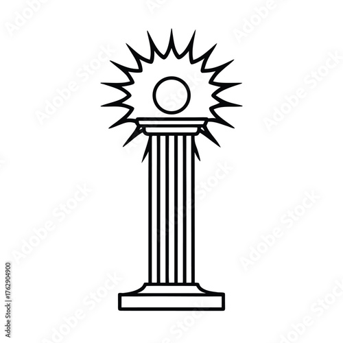 vector illustration of a column design icon logo symbol 