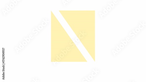 Cut Paper Diagonally Animation with Scissors and Dashed Line