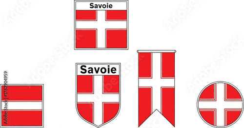 Explore Savoie cultural heritage with vibrant flag visuals, ideal for travel blogs, tourism marketing, or historical educational materials showcasing regional pride