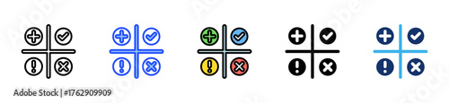 Swot Analysis Icon Collection With Multiple Styles