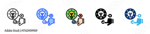 Hypothesis Testing Icon Collection With Multiple Styles