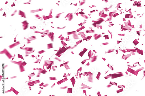 Celebrate with dazzling pink confetti falling, perfect for party invitations, marketing promotions, and festive designs, adding instant joy and sparkle
