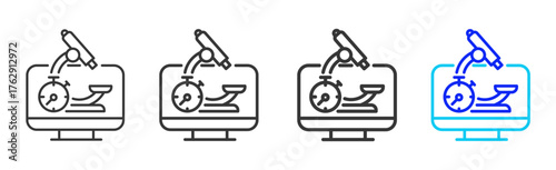 Early Testing icon pack in creative outline vector style for technology life cycle design business strategy digital process and modern development