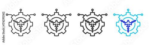 System Rollout icon pack in creative outline vector style for technology life cycle design business strategy digital process and modern development