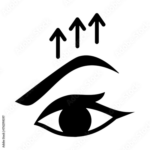 Brow Shaping Icon - Solid Black