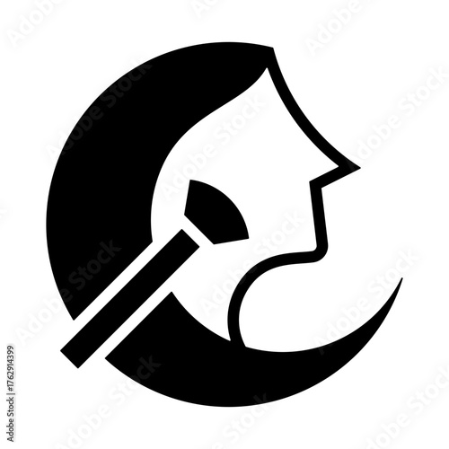 Makeup Icon - Solid Black