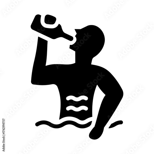 Hydration Icon - Solid Black