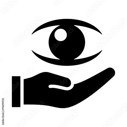 Eye Care Icon - Solid Black