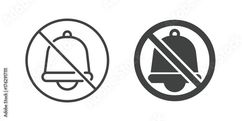 Bell, Notification and Alarm Icon. Line and glyph solid icon