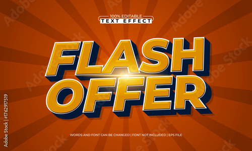 flash offer editable text effect for titles and promotion
