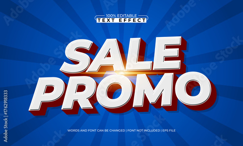 sale promo editable text effect for titles and promotion