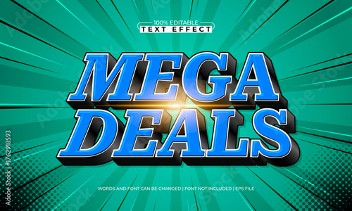 mega deals editable text effect for titles and promotion