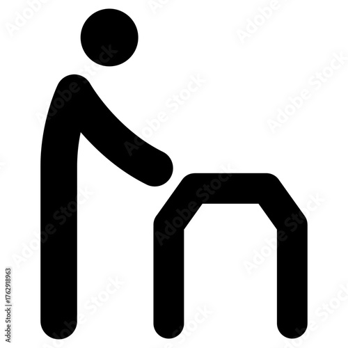 person using a walker or walking frame