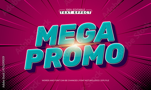 mega promo editable text effect for titles and promotion