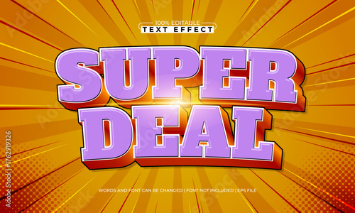 super deal editable text effect for titles and promotion