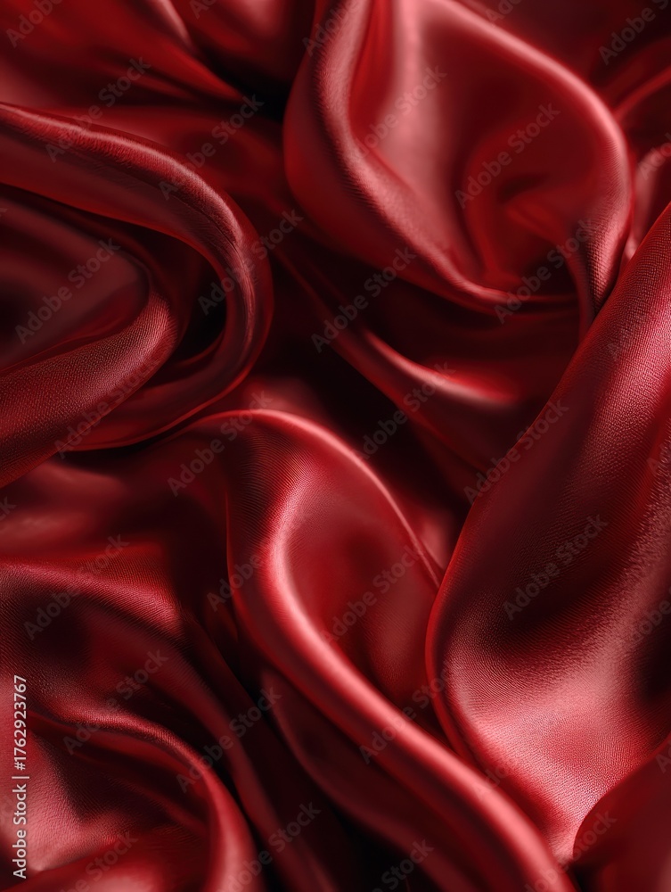 Obraz premium closeup red silk