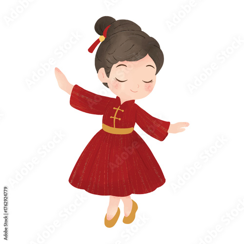 Chinese Girl Cute Traditional Dress