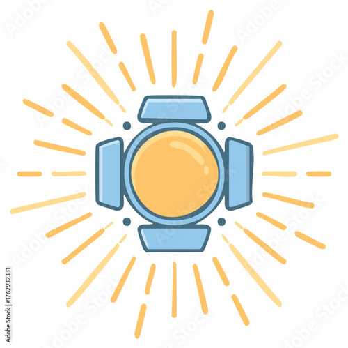 Illuminating Stage Light with Sparkling Rays for Performances and Artistic Lighting Effects