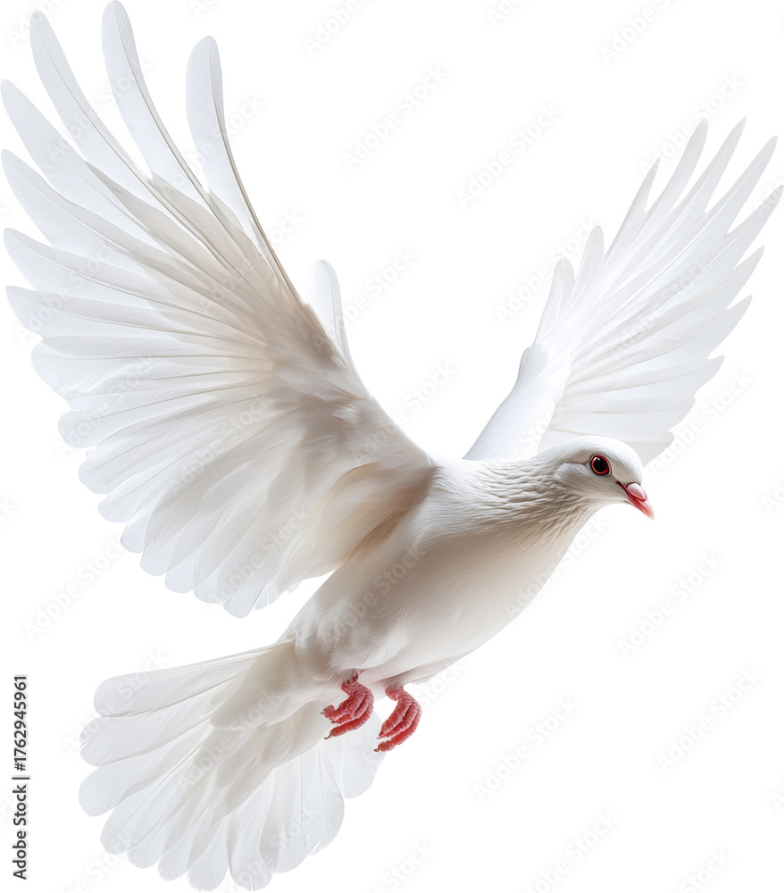 Obraz premium white dove flying