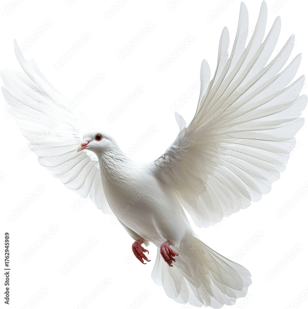 Obraz premium white dove flying