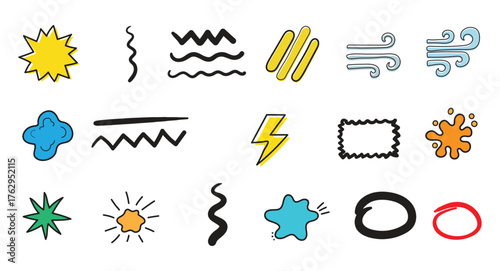 Hand drawn weather icons for forecast design
